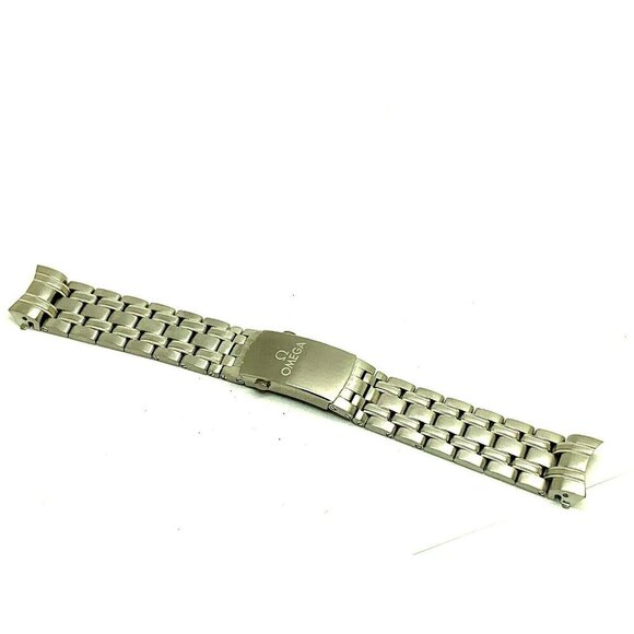 Omega Seamaster Men's Watch Replacement Bracelet Silver Steel Band 21mm Lug - Picture 1 of 8